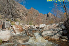 waterfall and canyon wall