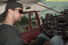 Devan in a bush plane